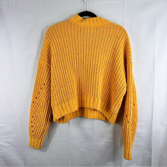 Hollister knitted crew neck oversized cropped sweater fall winter spring holiday - Picture 2 of 8